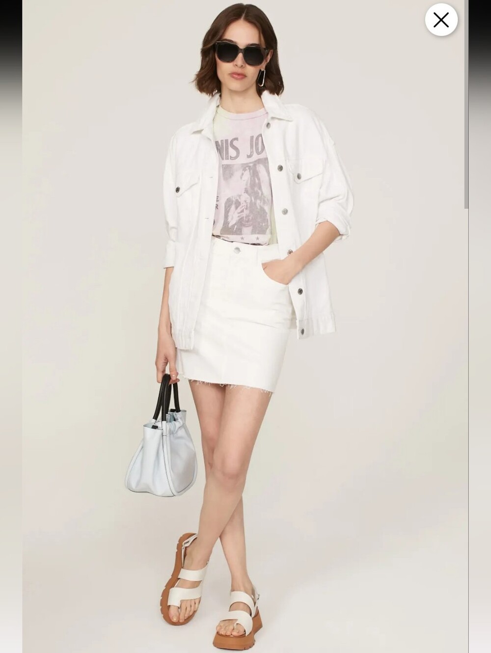 DL1961 Asra White Denim Mini Skirt Size 30